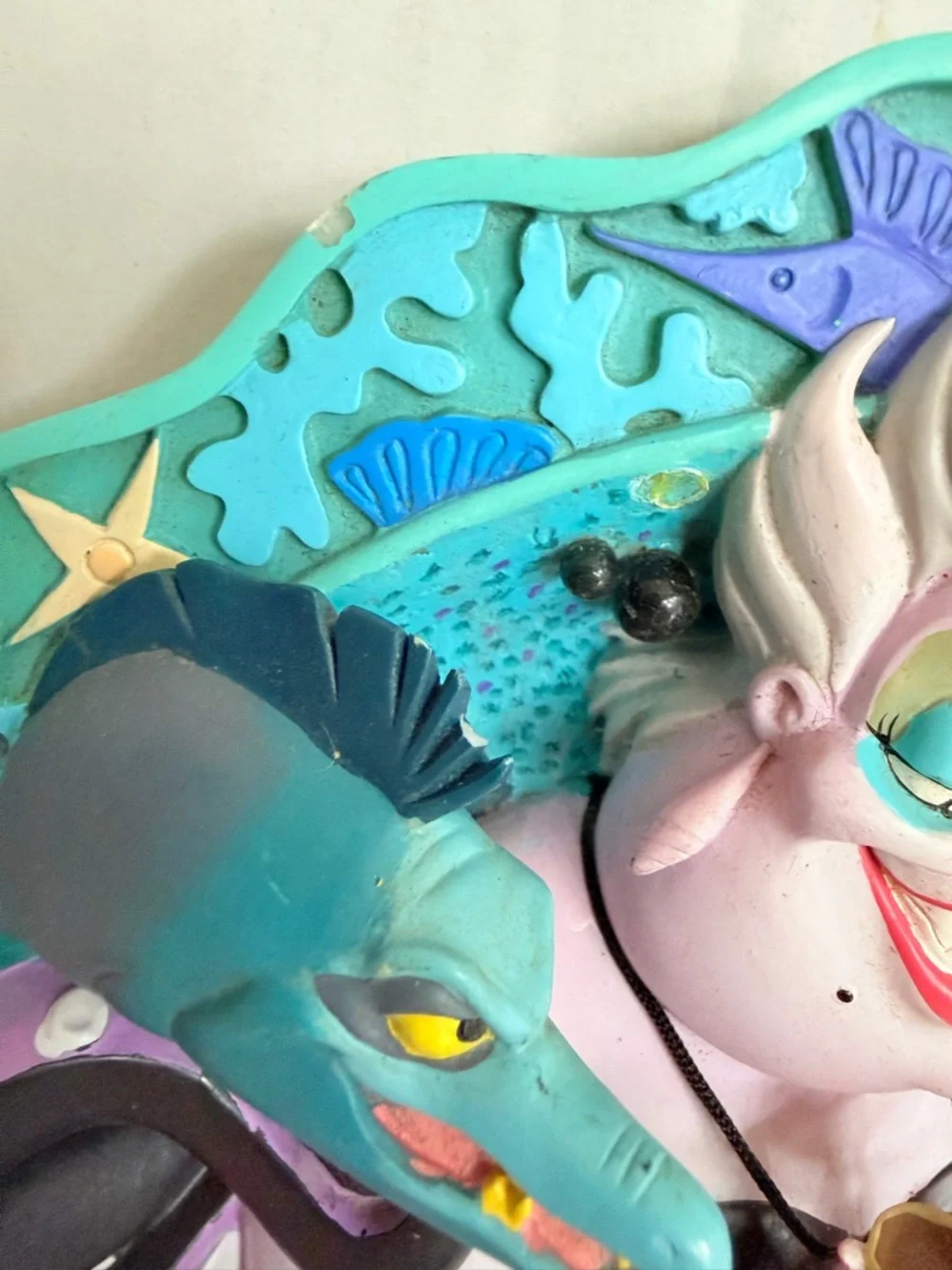 Disney Little mermaid edition 3D plate Ursula in Teal Purple & Black #2224 15000